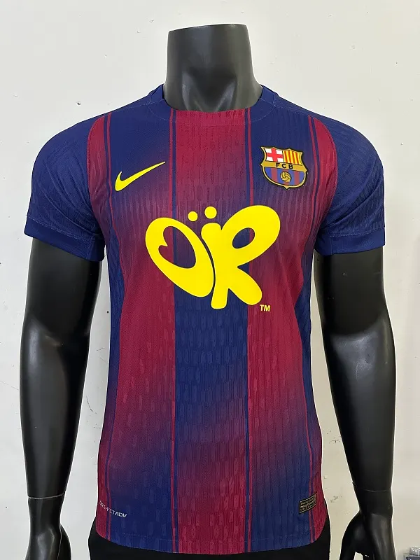 Sezon 2025/26 &ndash; Domowa koszulka piłkarska FC Barcelona &ndash; Sponsor: Olivia, Wersja zawodnicza (Jakość tajska 1:1)