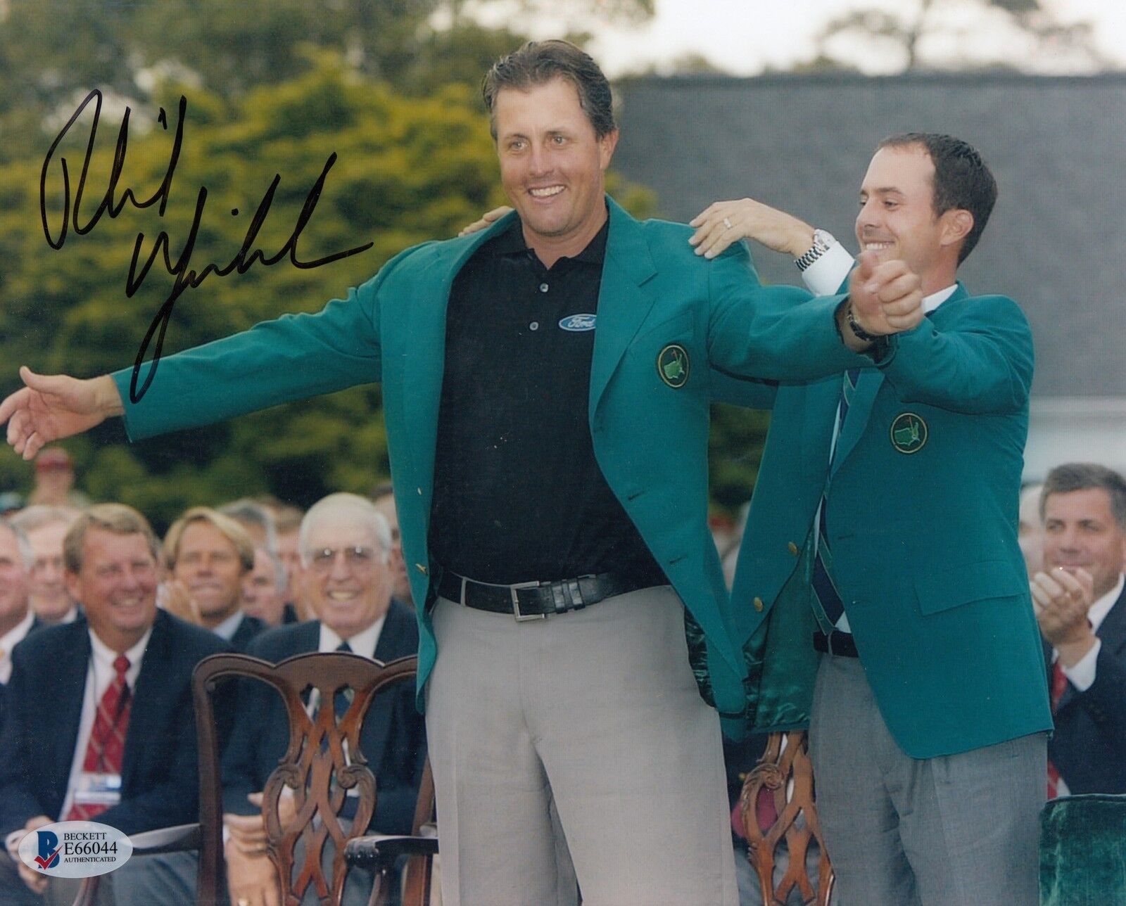 Phil Mickelson 2004 Masters #0 8x10 Signed 8x10 Photo Poster painting Beckett Golf 061018