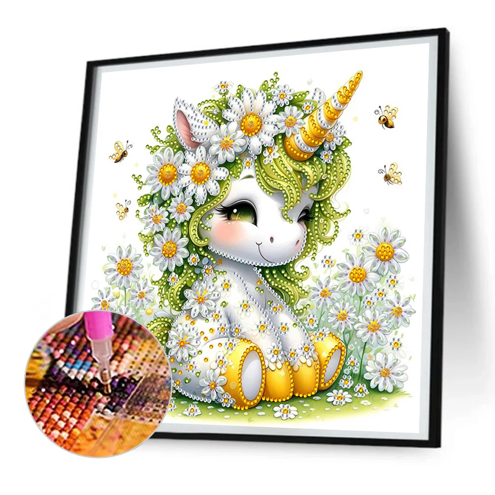Diamond Painting - Partial Special Shaped Drill - Unicorn(Canvas|30*30cm)