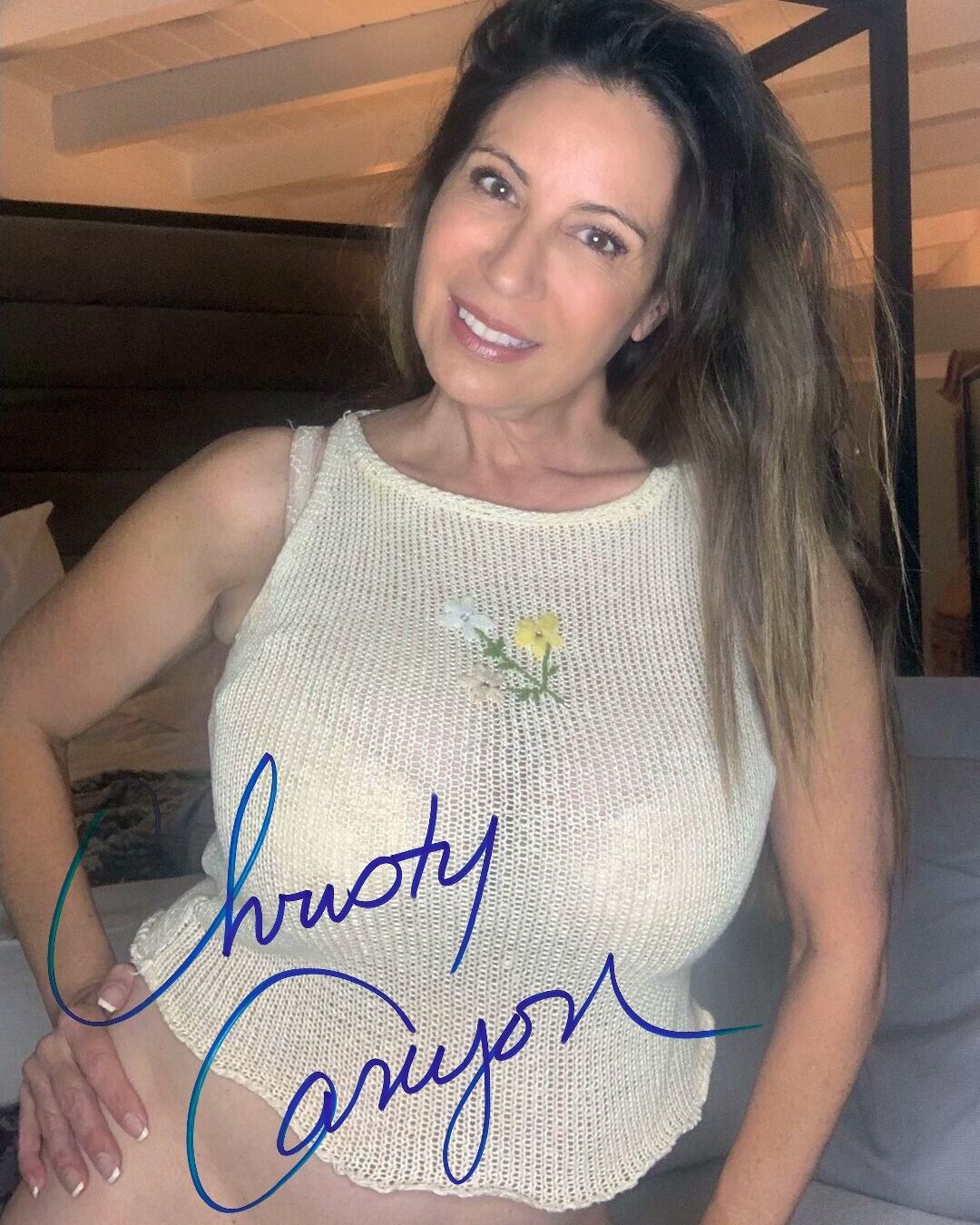 Christy Canyon Sexy Adult Film Star Autographed Signed 8.5x11 Photo Poster painting