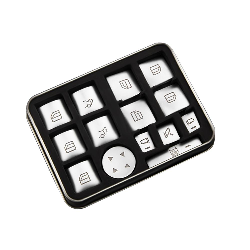 

14pcs Window Glass Switch Button Cover Trim for Mercedes-Benz GLA E Class, 501 Original