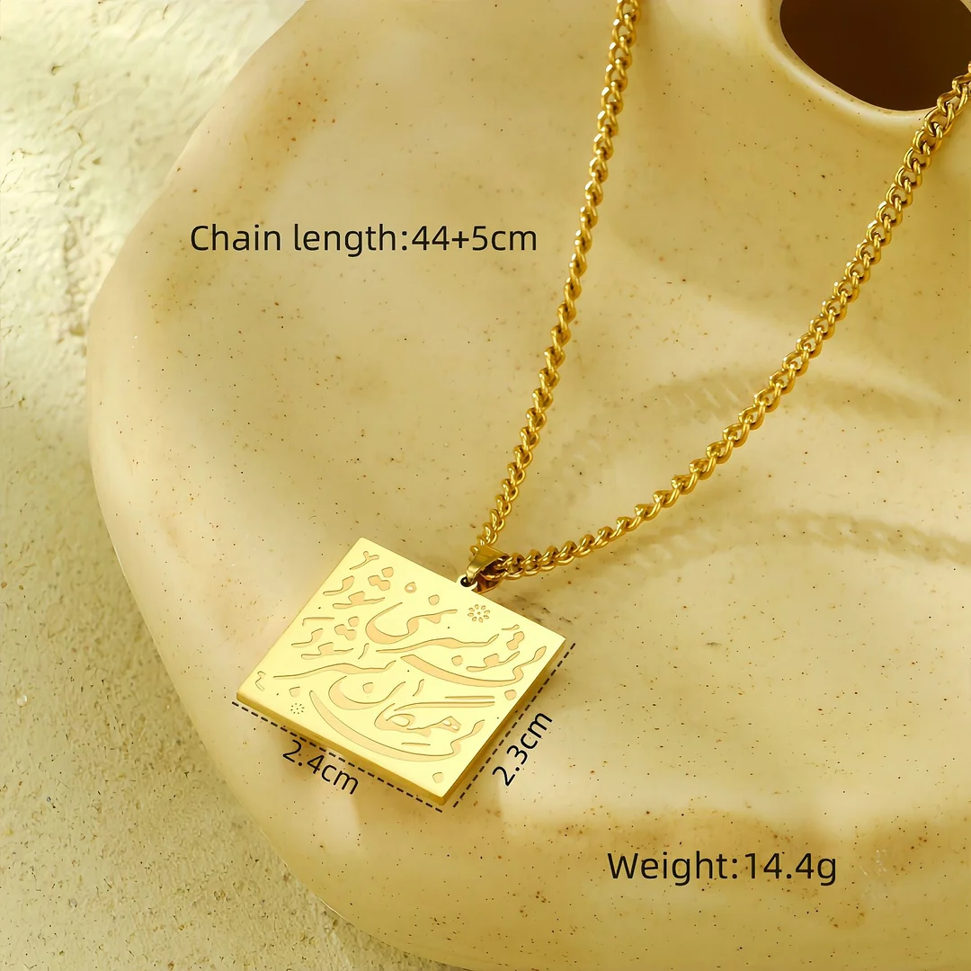 Arabic Elements Accessories Stainless Steel Pendant Necklace
