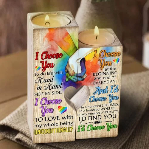 To My Love - I Choose You Candle Holder