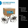 TRQ Front Wheel Bearing & Hub Assembly Pair Set LH & RH Sides for Mercedes Benz