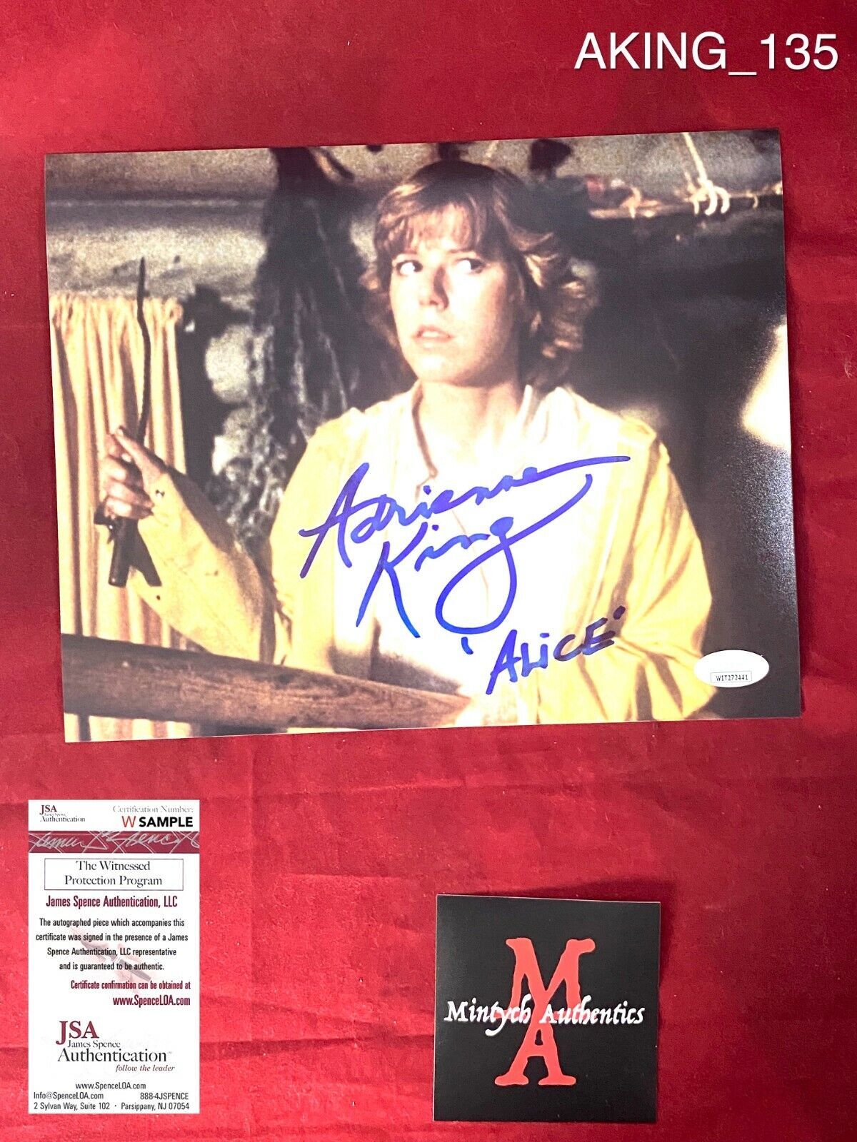 ADRIENNE KING AUTOGRAPHED SIGNED 8x10 Photo Poster painting! FRIDAY THE 13TH! JSA COA! ALICE!