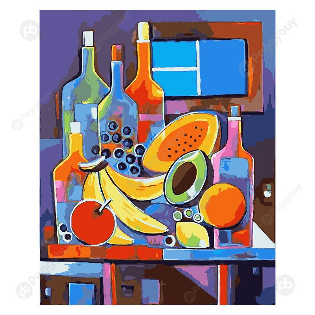 

40*50CM Paint By Numbers-Abstract Fruit Bottle, 501 Original