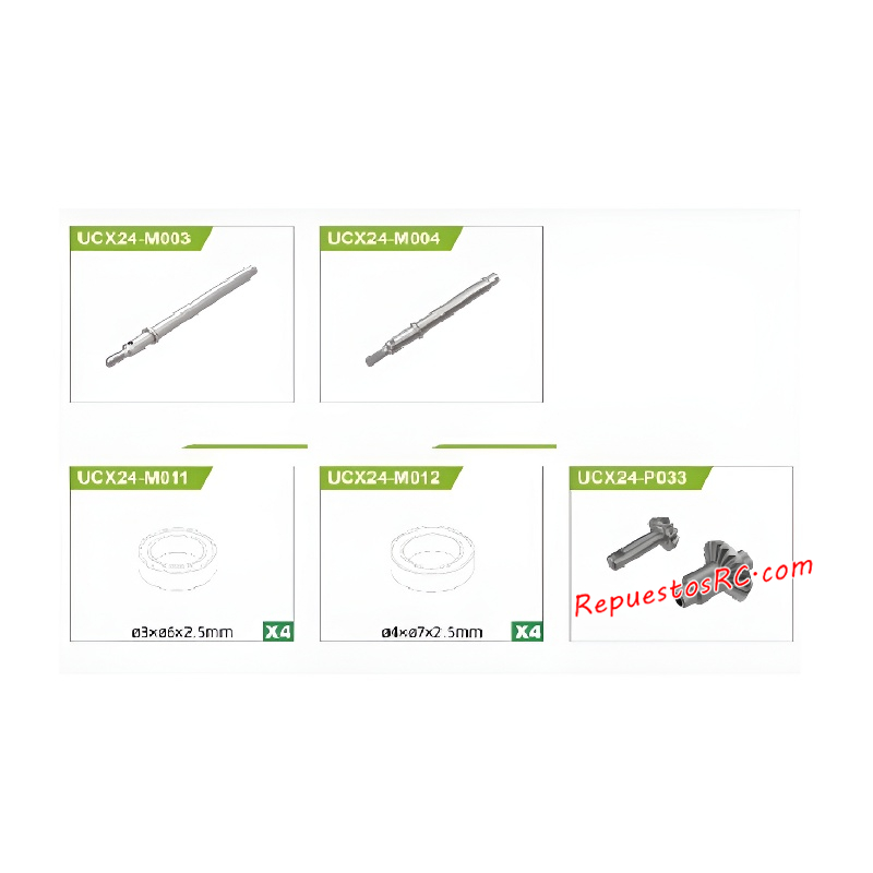 UDIRC UCX2402 Piezas de Mejora Kit de Eje Trasero