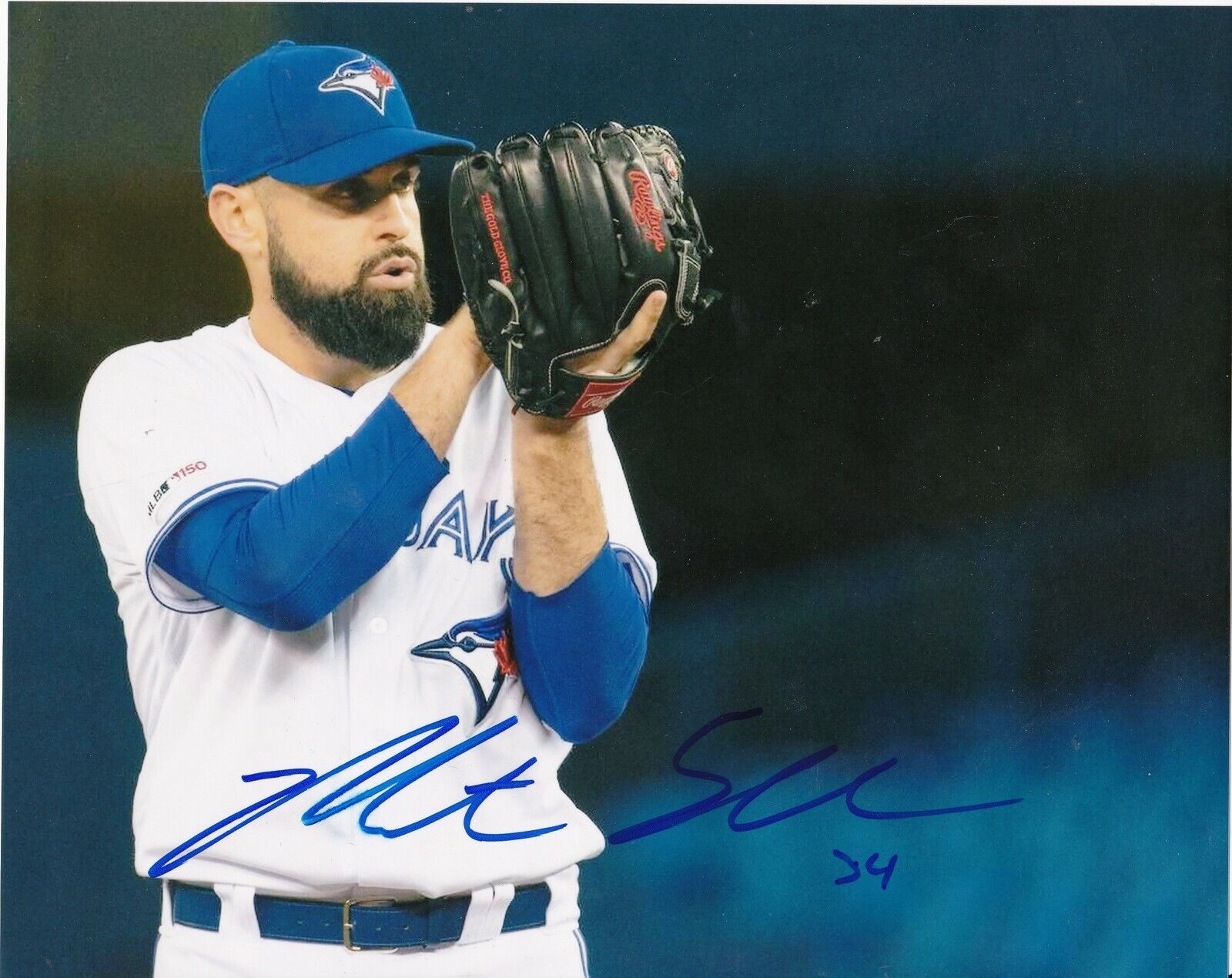 MATT SHOEMAKER TORONTO BLUE JAYS ACTION SIGNED 8x10