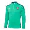 2024-2025 Portugal Half-Pull Training Suit Green Football Shirt Set
