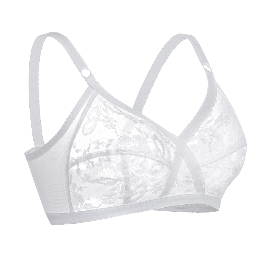 Kissbake Womens Bra Lace Bralette Wireless Perspective Minimizer Sexy Lingerie BH Tops Underwear Plus Size B C D DD E F Cup