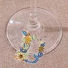 2 Stück Buchstabe d Weinglas Charms - 5d DIY Handwerk Anhänger