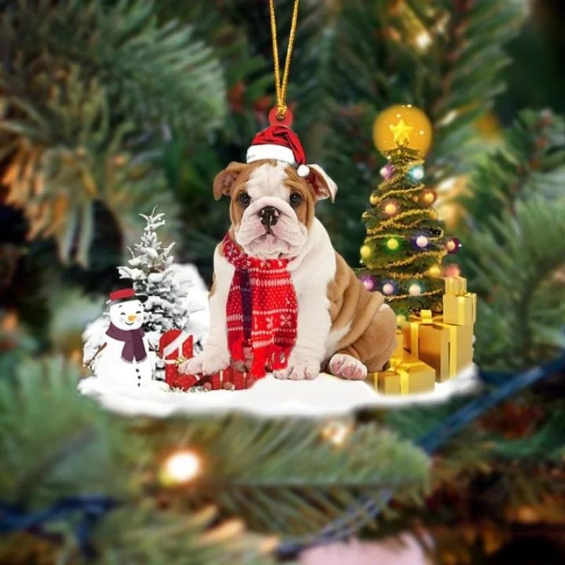 VigorDaily English Bulldog Christmas Ornament SM060