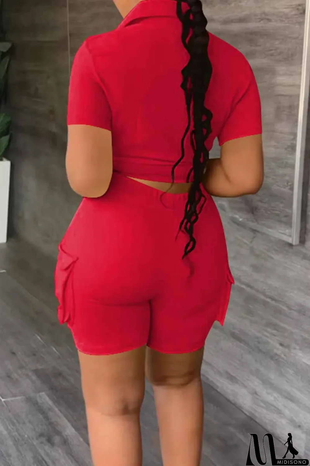 MidiSono - Sky Blue Casual Street Print Letter Turndown Collar Short Sleeve Two Pieces