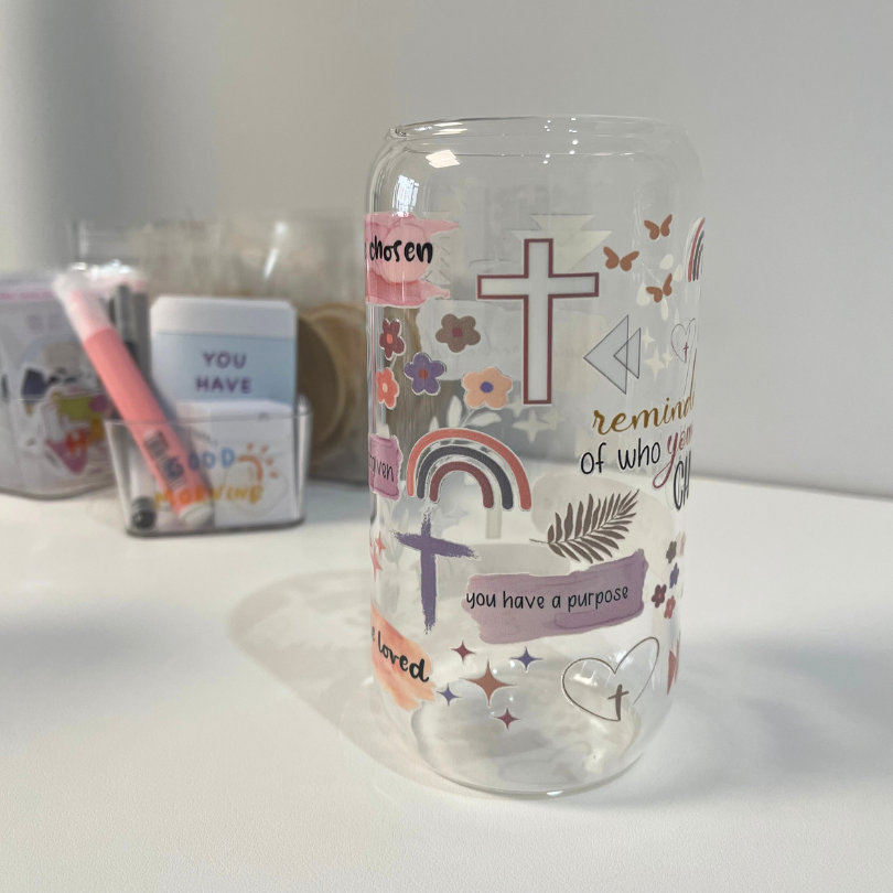 Maneifurui™ [you are loved] Glass Can