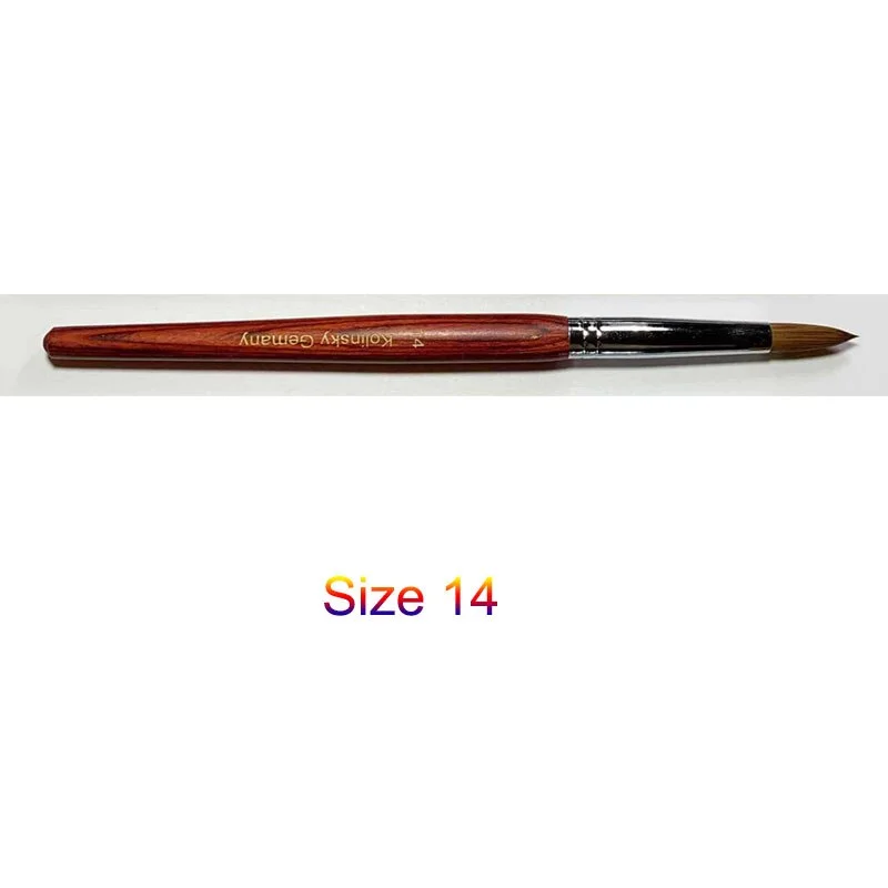 100% Pure Kolinsky Acrylic Oval Nail Brush Liquid Powder Nail Art Brush Choose Size-Nail Inspo