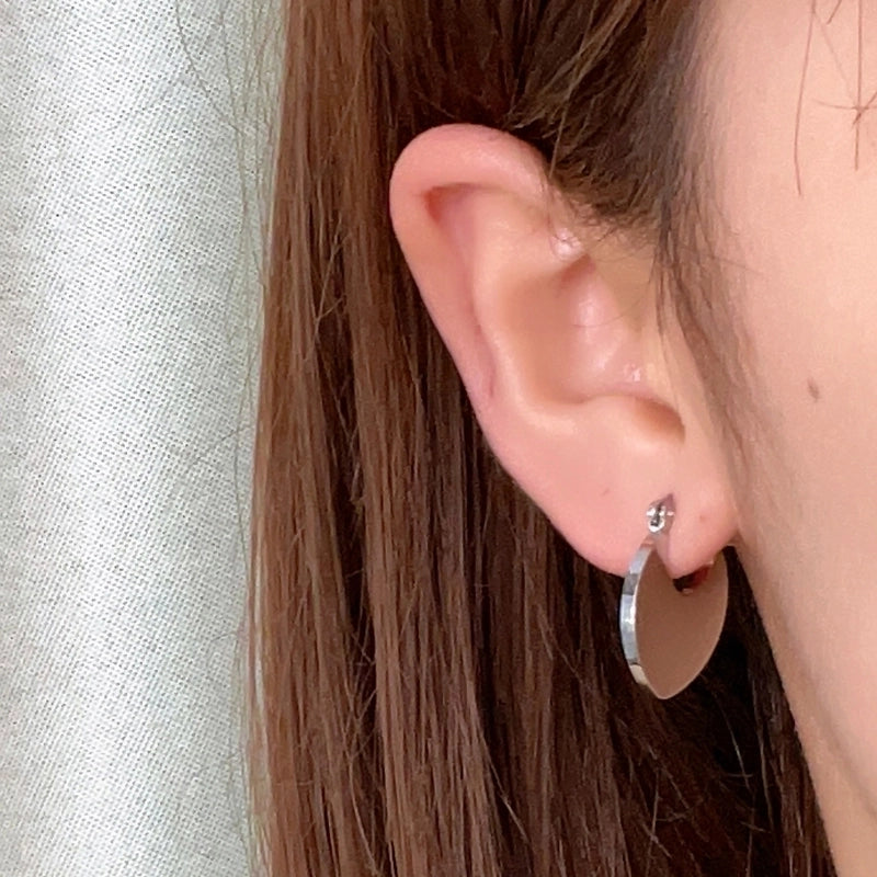 1 Pair Vintage Style Geometric Solid Color Polishing Plating 304 Stainless Steel K Gold Plated Rhodium Plated Ear Clip4