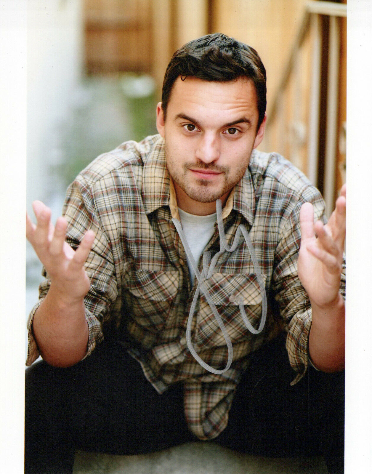 Jake Johnson head shot autographed Photo Poster painting signed 8x10 #1