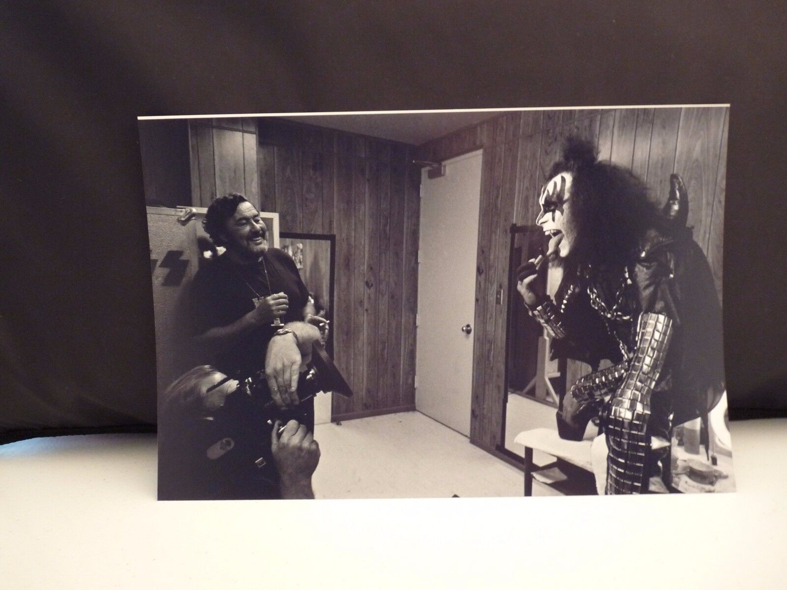 Kiss 1977 LA Forum Gene Simmons Backstage 8x12 Photo Poster painting #17 From Original Negative