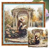 Victorian Girl-14CT Stamped Cross Stitch 50*50cm/19.69*19.69in