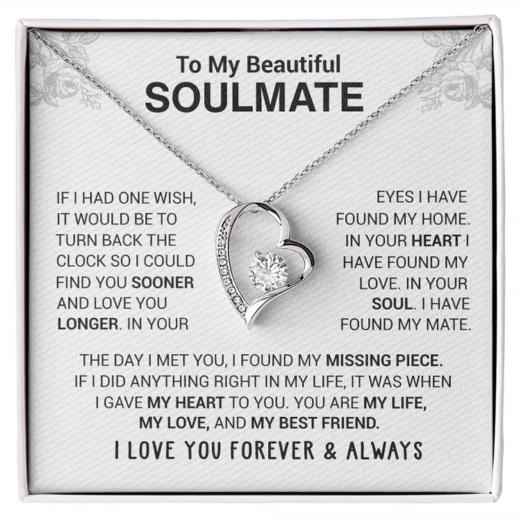 To My Beautiful Soulmate Necklace Verceri
