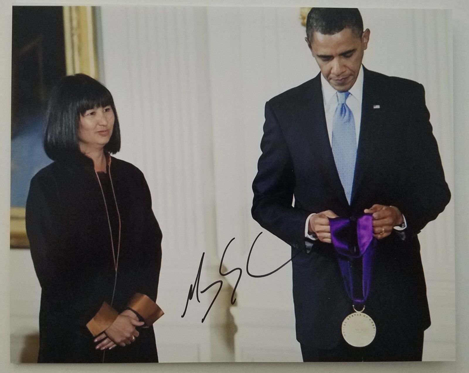 Maya Lin Signed 8x10 Photo Poster painting Vietnam Veterans Memorial Wall Architect Art Rare RAD