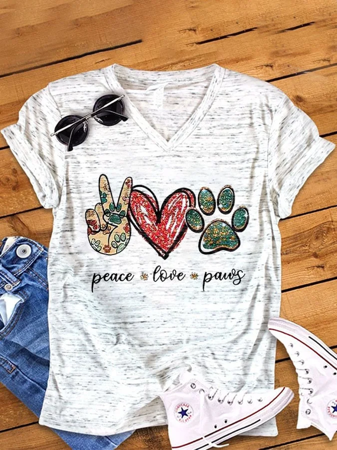 Casual V-Neck Short Sleeve T-Shirt