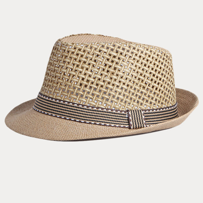 Men&rsquo;s Stylish Woven Straw Fedora Hat