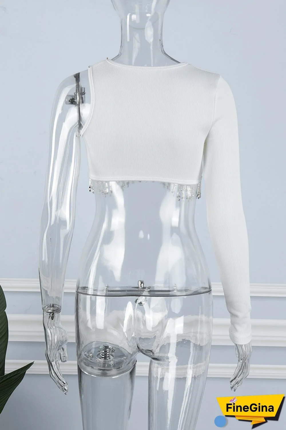 White Sexy Casual Solid Tassel Patchwork O Neck Tops