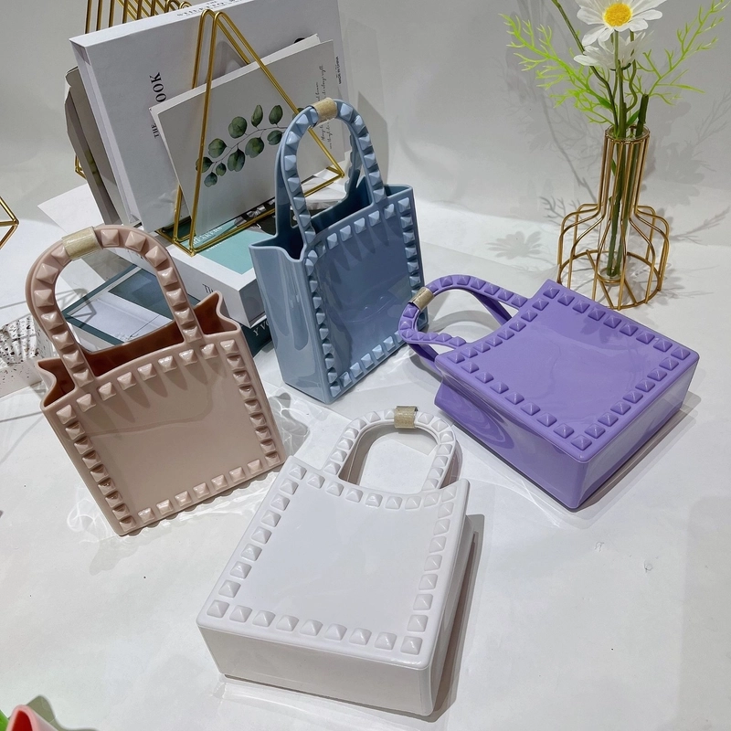 Women’s Mini All Seasons Pvc Solid Color Fashion Square Open Handbag