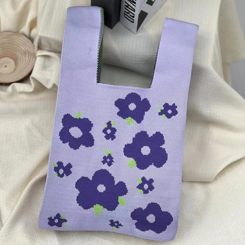 Gift Packaging Handbag Casual Knitted Handbag Woven Bag Multi-pattern Style Knitted Bag For Women