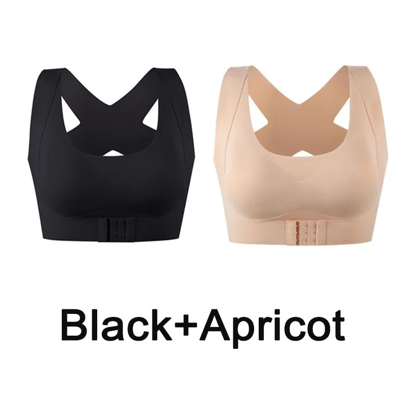 Women Bra Posture Corrector Bralette Front Closure Bras Fitness Vest Push Up Bra Female Brassiere Underwear Cross Back Tank Tops