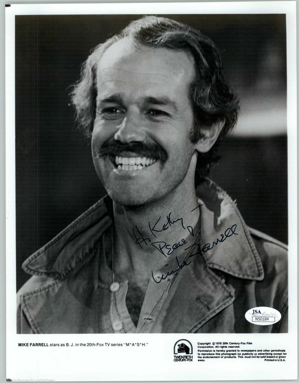 MIKE FARRELL ACTOR, B.J. HONNICUTT