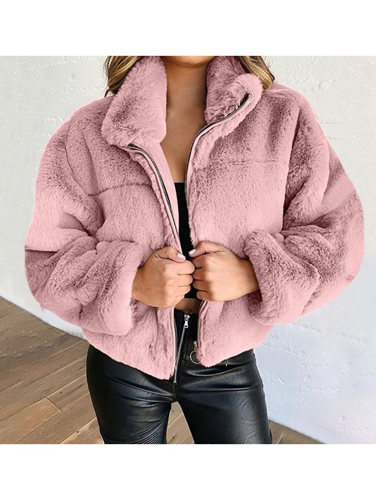 Women Half Sleeve V-neck Solid Color Dress