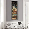 Cat On Pile Of Books-11CT Stamped Cross Stitch 30*90cm/11.81*35.43in(Big Size)