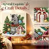 Christmas DIY Special Shape Diamond Painting Pearl Art With Inner Frame Kit 25x25cm(Wreath-wearing Cardinal)