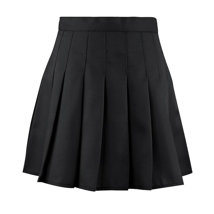 Japanese Pleated High Waist College Style Mini Skirt - Modakawa Modakawa
