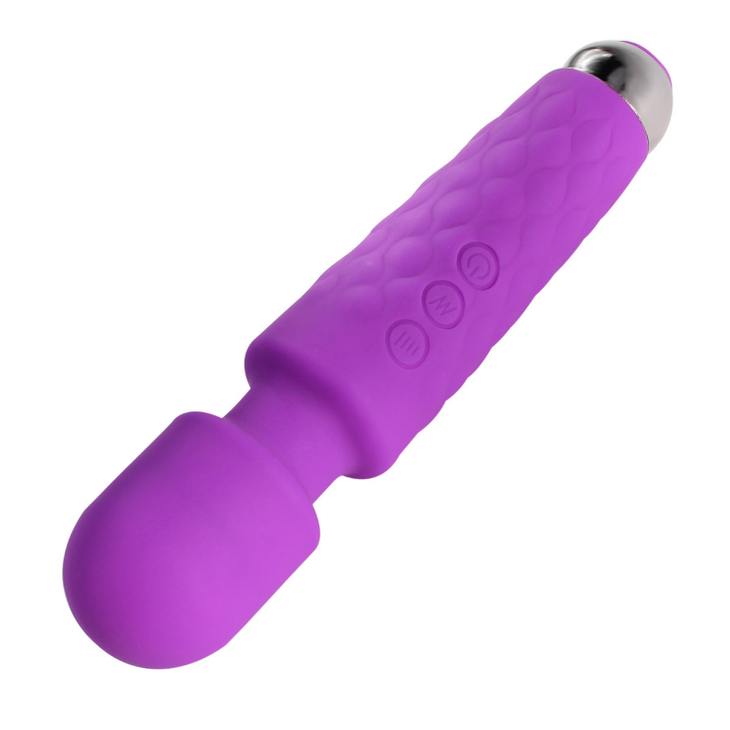 Silicone Vibrator Wand Massager with 20 Intense Frequency Modes