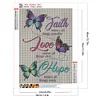 Diamond Painting-DIY Full Round Drill Butterfly Saying