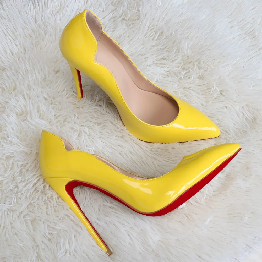 120mm Women's High Heels Party Wedding Stilettos Patent Red Bottom Pumps-vocosishoes
