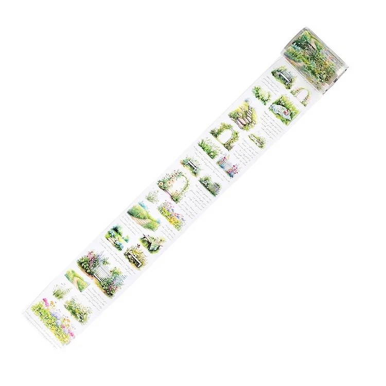 Journalsay 60mm*200cm Small Forest Series Literary Plant Landscaping PET Tape