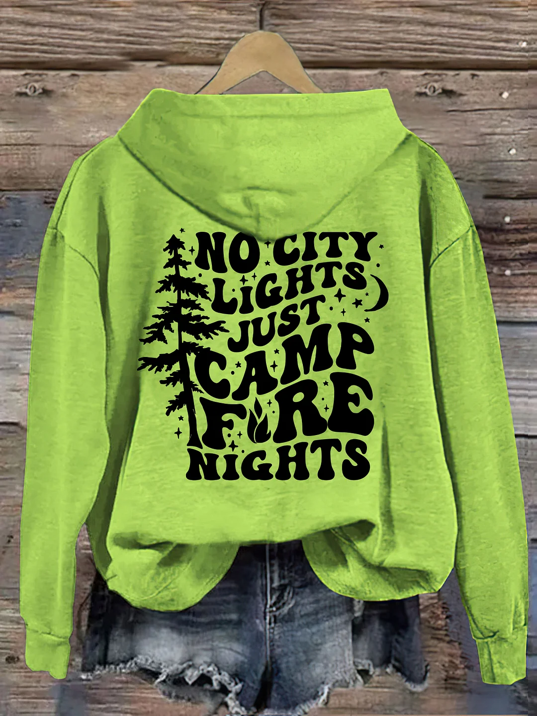 No City Lights Just Camp Fire Nights Hoodie