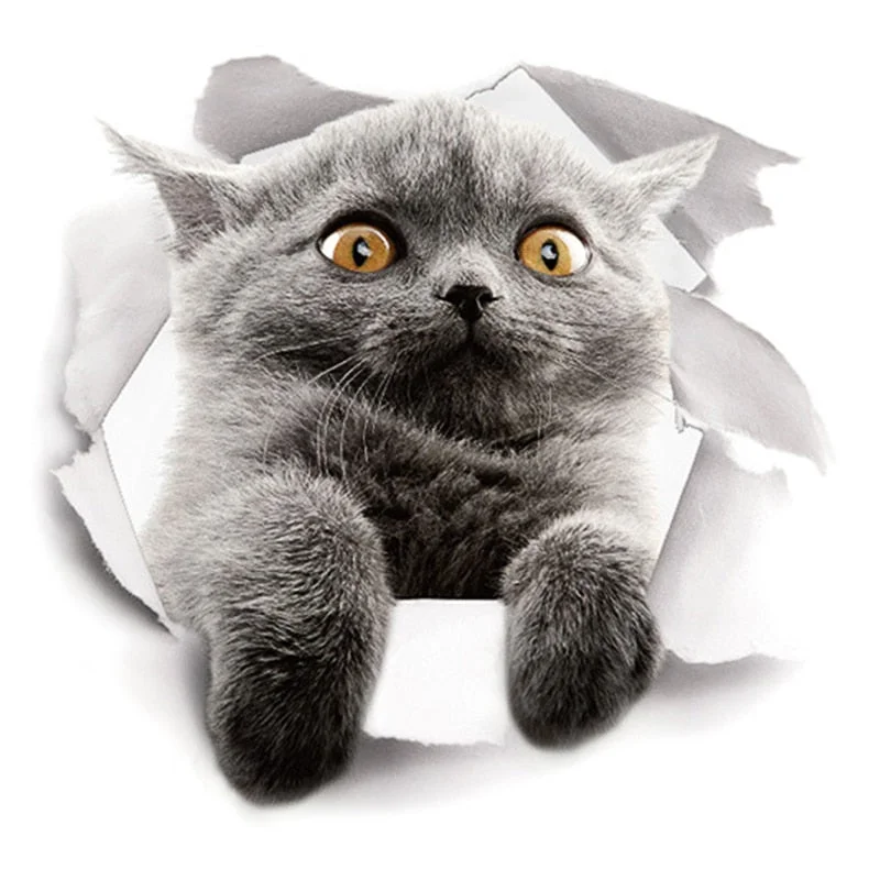 Cartoon Animal 3d Toilet Stickers on The Toilet Seat Cute Cats PVC Wall Sticker Bathroom Refrigerator Door Decor Stickers Decals