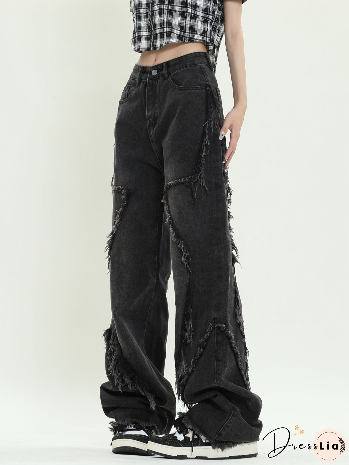 Tie-Dye Print Loose Slim Casual Trousers