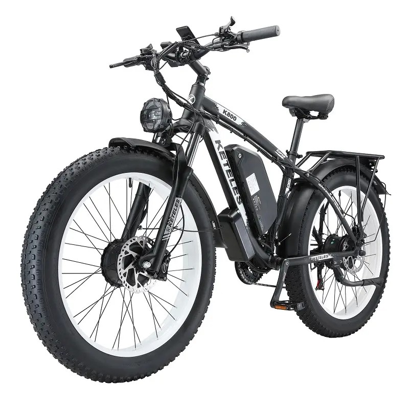 KETELES K800 26x4.0 Dual Motor 1000W*2 inch Fat Tire E-Bike 48V 23AH Electric Bike