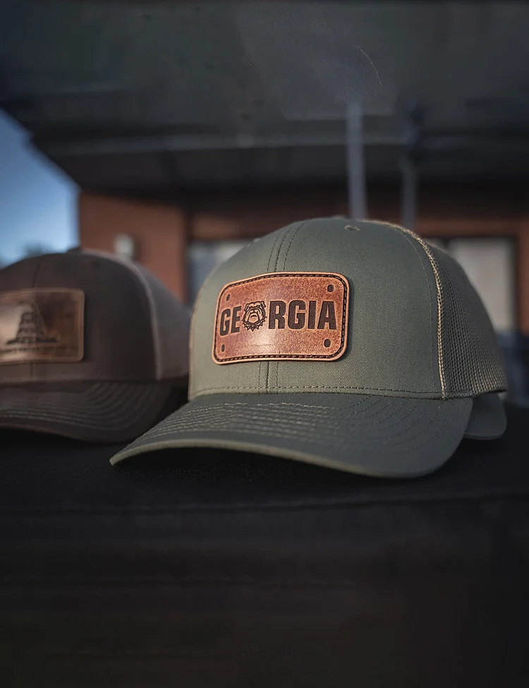Georgia Bulldogs Leather Patch hat