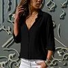 Gioiacombo™ Camicia in chiffon con bottoni scollo a V