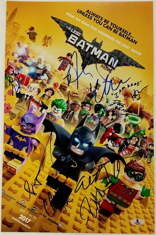 THE LEGO BATMAN MOVIE Cast (10) Signed 11x17 Photo Poster painting ARNETT CAREY Beckett BAS COA