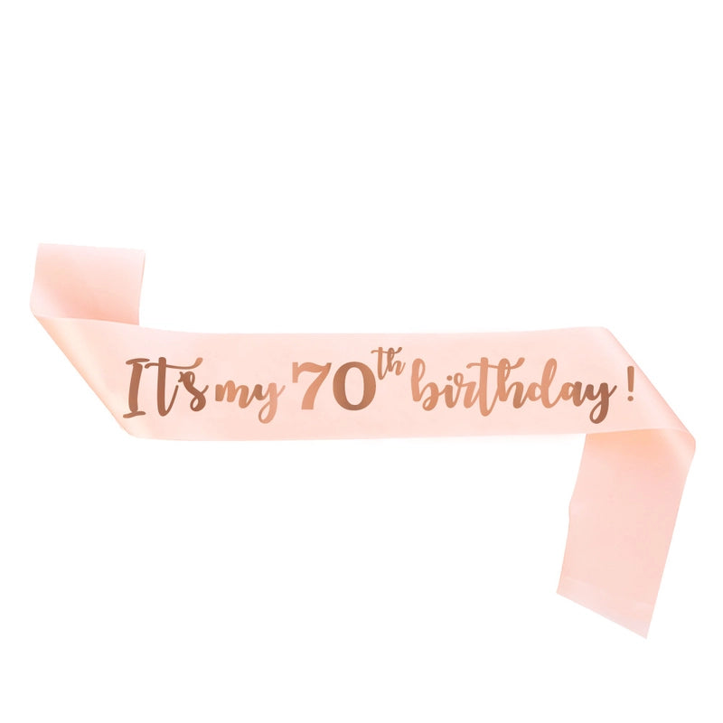 Hot Sale Champagne Birthday Shoulder Strap Crown Set 16 18 21 30 40 50 60 70 80 Headband