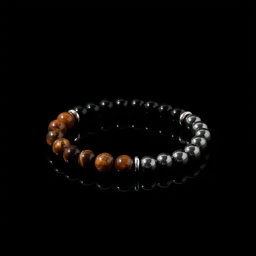 The Guardian Trinity | Premium Tiger Eye, Obsidian & Hematite Bracelet