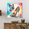(Pre-Framed)Butterfly Heel -Special Shape Diamond Painting Kit(25x25cm)